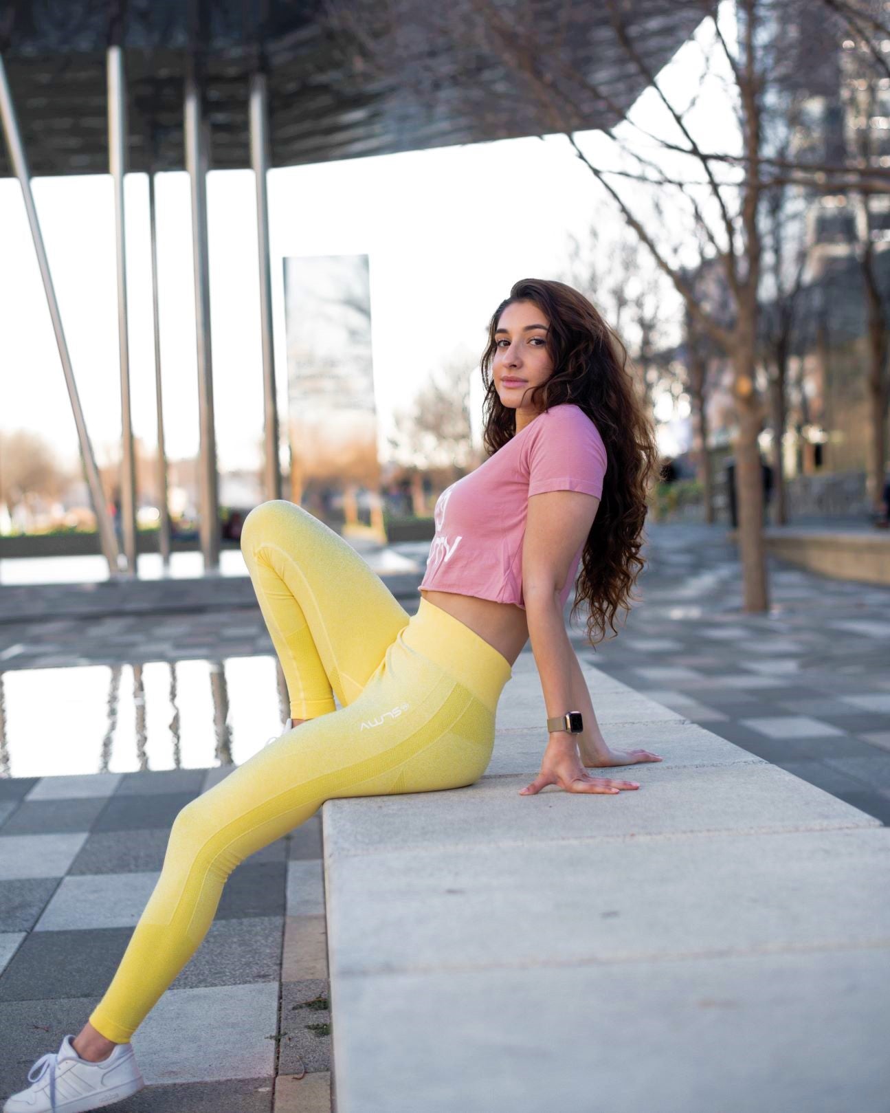 Yellow Compression Leggings